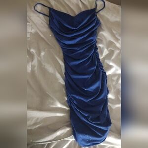 Windsor Blue Ruched Dress